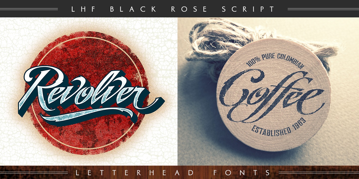 Beispiel einer LHF Black Rose Script Script-Schriftart